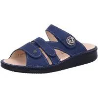 Finn Comfort Zapatos abiertos 'Pantolette Damen 01538 007414 Echtleder in blau' azul