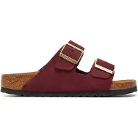 Birkenstock Zapatos abiertos 'Arizona' marrón oscuro / rojo vino