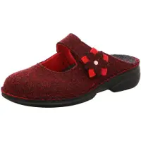 Finn Comfort Zapatillas de casa 'Hausschuh Damen Arlberg barolo Filz in rot' rojo