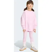 Adidas Originals adidasCONJUNTO DE MALLAS Y SUDADERA HOLGADA DE CUELLO REDONDO 122 Orchid Fusion Niño