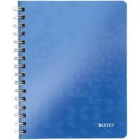 Leitz 4638 WOW cuaderno espiral A4 a cuadros 80gr 80 hojas azul metalizado (4 agujeros)