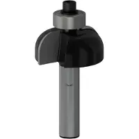 Bosch Fresa con cuello cónico de 8 mm, radio de 8 mm, diámetro de 28,7 mm, longitud de 13 mm, y longitud total de 54 mm