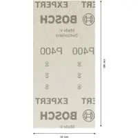 Bosch Accesorios Papel De Lija Expert M480 93x186 Mm G400 50 Unidades