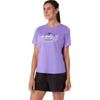 Asics - Women's Fujitrail Logo S/S Top - Camiseta de running size XL, gris