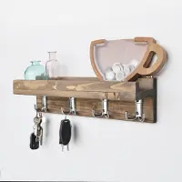 Skye Decor , estante de cocina de alta calidad fabricado con madera de abeto al 100%, acabado en nogal, dimensiones: 40 x 11 x 11 cm