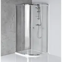 Hak Aqualine ARLETA, mampara de ducha en forma de cuarto de círculo, 900x900 mm, vidrio transparente
