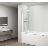 Hak Polysan ROTA, separador para bañera, 900 mm, vidrio transparente