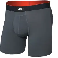 Saxx - Multi-Sport Mesh Boxer Brief Fly - Ropa interior fibra sintética size XXL, azul