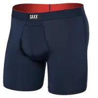 Saxx - Multi-Sport Mesh Boxer Brief Fly - Ropa interior fibra sintética size M, azul