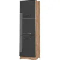 Vicco Armario alto Fame-Line Antracita alto brillo/Roble dorado 60 cm, Model 38607