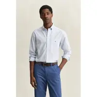 Gant para hombre. 3000150 Camisa de cuadros Vichy azul claro (4XL), Casual, Algodón, Clásico, Manga larga, outlet 2026.