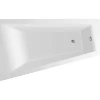 Hak Aqualine, bañera METUJE, 160x100x42 cm, color blanco, lado izquierdo