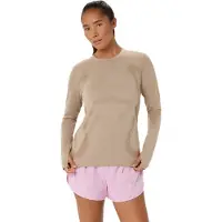 Asics - Women's Road Seamless L/S Top - Camiseta de running size L, beige