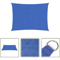 The Living Store Tienda Living, toldo de protección solar, 160 g/m², color azul, 2,5 x 3 metros, fabricado en HDPE
