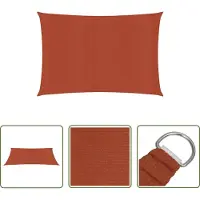 The Living Store Tienda Living. Vela parasol, 160 g/m², color terracota, 2,5 x 4 metros, fabricada en HDPE
