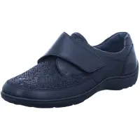 Waldlaufer Zapatillas 'Komfort Slipper Damen 496H31 352 001 Echtleder in schwarz' azul oscuro