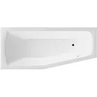Hak Handelsagentur Koch Bañera Aqualine OPAVA, 160x70x44 cm, color blanco, lado izquierdo