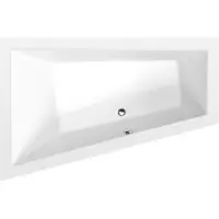 Hak Bañera asimétrica Polysan TRIANGL L, 180x120x50 cm, lado izquierdo, color blanco