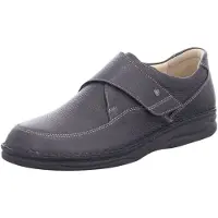 Finn Comfort Zapatillas de casa 'Slipper Herren 01108 055099 Echtleder in schwarz' negro