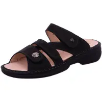 Finn Comfort Zapatos abiertos 'Pantolette Damen 82568 274099 Echtleder in schwarz' negro
