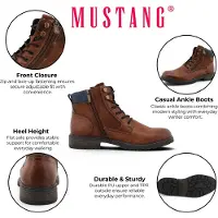 Mustang Botas con cordones cognac