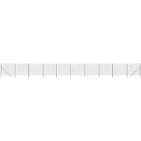 vidaXL Valla de alambre galvanizada, color antracita, 1,4 x 25 metros
