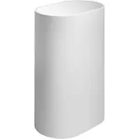 Hak Sapho TREVA: Lavabo independiente, incluye tapón de desagüe, 56,5 x 85 cm, imitación mármol, blanco mate