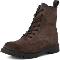 Tamaris Botines con cordones marrón oscuro