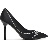 Karl Lagerfeld Zapatos con plataforma ' SARABANDE SIGNIA ' negro / blanco perla