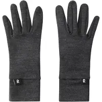 Reima - Kid's Etsin Gloves Knitted - Guantes size 5/6, gris/negro