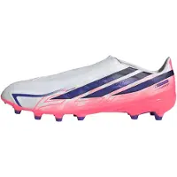 Adidas adidasBota de fútbol sin cordones F50 HYPERFAST LEAGUE césped artificial 46 2/3 Cloud White / Solar Purple / Solar Turbo Unisex