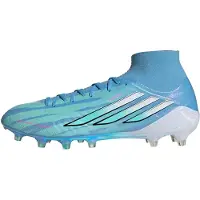 Adidas adidasBota de fútbol F50 Sparkfusion Elite Mid Cut Trinity Rodman para césped natural seco y artificial 46 Semi Blue Burst / Cloud White / Lucid Pink Mujer