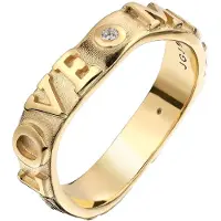 Elli Anillo 'LOVE' oro / transparente