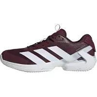 Adidas Calzado deportivo 'Adizero Ubersonic 5 Clay' rojo vino / plata / blanco