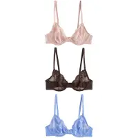 Next Sujetador azul denim / marrón oscuro / rosa