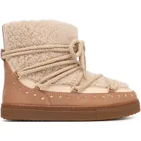 INUIKII para mujer. 1001.003.0072 Botas de Piel Curly Rock beige (40), Plano, Cordones, Casual, outlet 2026.