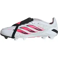 Adidas adidasBota de fútbol con lengüeta plegable Predator Elite césped natural seco 33 1/2 Cloud White / Solar Turbo / Core Black Niño