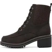 Marco Tozzi Botines con cordones marrón oscuro