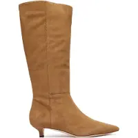 Ralph Lauren para mujer. 802P15726003 Botas altas Francesca de ante de oveja beige (40), Piel, 1 a 3cm, Ninguno, Casual, Lauren Ralph