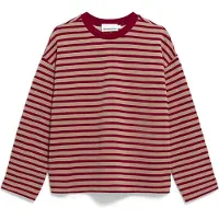 Armedangels Sudadera 'FRANKAA' beige / rojo fuego