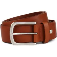 Suitable Cinturón de piel coñac de 3,5 cm Marrón Coñac talla
