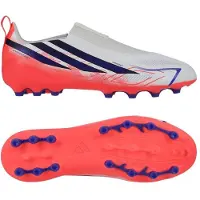 Adidas adidasBotas de fútbol sin cordones F50 HYPERFAST LEAGUE césped artificial 30 1/2 Cloud White / Solar Purple / Solar Turbo Niño