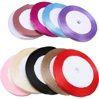 Gistuch 10 unidades de cinta para envolver regalos, de 0,6 cm de ancho, de poliéster, en varios colores, cintas decorativas de alta calidad, ideales para cumpleaños, bodas y festividades