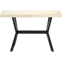 Syfax Mesa de comedor de madera maciza de mango 120x60x75 cm