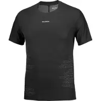 Salomon - Ropa para trail running - Sense Aero SS Tee GFX M Deep Black Black Beauty - Talla M - Negro