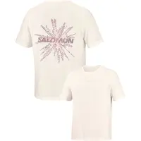 Salomon - Shkout Core Short Sleeve Tee GFX - Camiseta de running size M, blanco