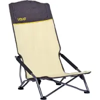 Markenlos Silla de camping plegable, de acero, con capacidad de hasta 120 kg. Color: arena
