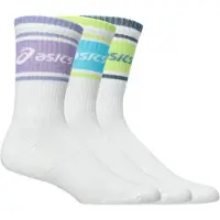 Asics unisex. 3033C295 Pack 3 Calcetines Logo Crew blanco (M), Homewear, Deportivo, Algodón, outlet 2026.
