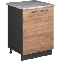 Vicco Mueble bajo para fregadero Fame-Line Roble dorado/Antracita 60 cm, Model 63426