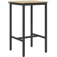 vidaXL Mesa alta de 52 x 52 x 110 cm, fabricada en material de madera con acabado en roble Sonoma